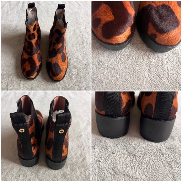 Louise et Cie Zareb Animal Print Leopard Calf Hair Leather Ankle Chelsea Boot - Picture 4 of 15